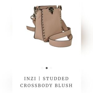 NWOT INZI Blush Studded Crossbody Bag